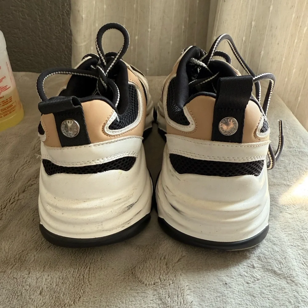Steve Madden Black and Tan Chunky Sneakers - Picture 3 of 9